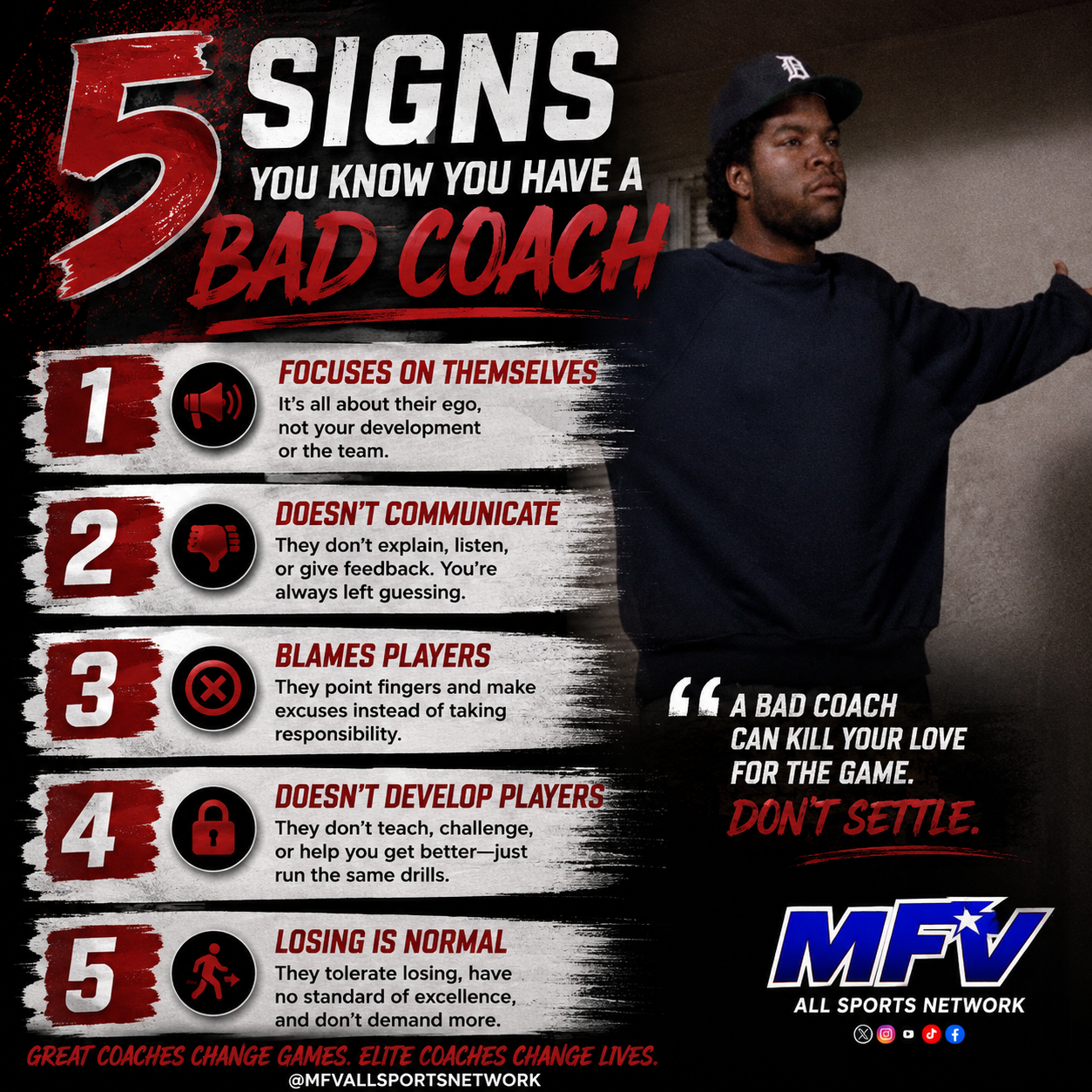 5 SIGNS YOU KNOW YOU HAVE A BAD COACH
