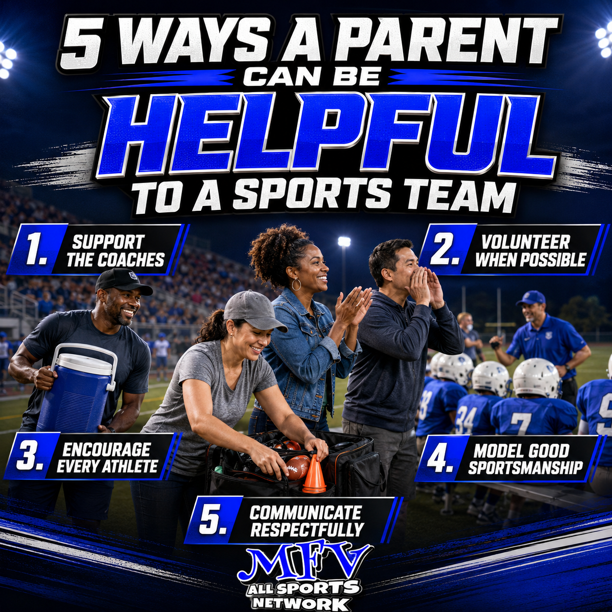 5 WAYS A PARENT CAN BE HELPFUL TO A SPORTS TEAM