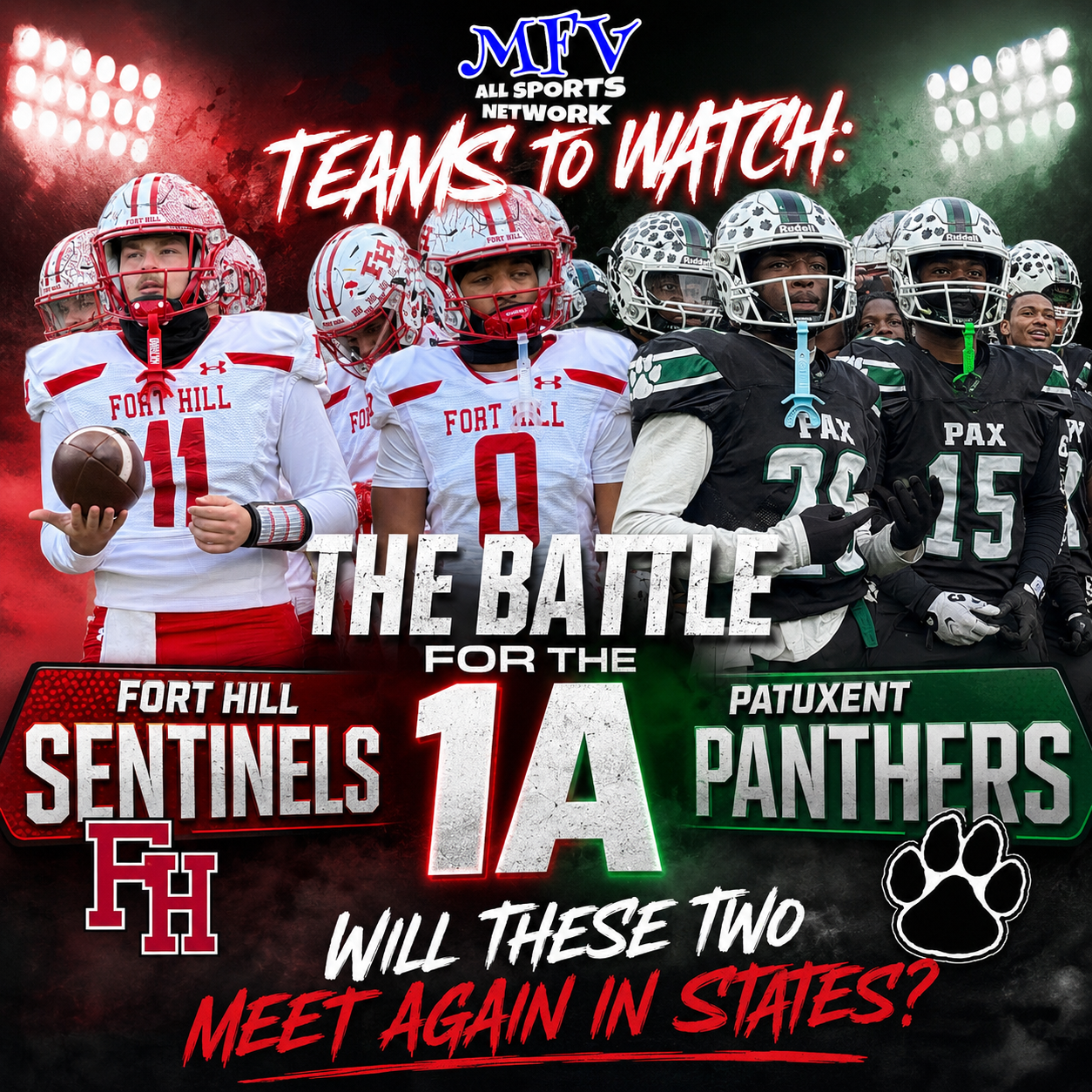 TEAMS TO WATCH: THE BATTLE FOR MPSSAA CLASS 1A FOOTBALL- Fort Hill vs Patuxent