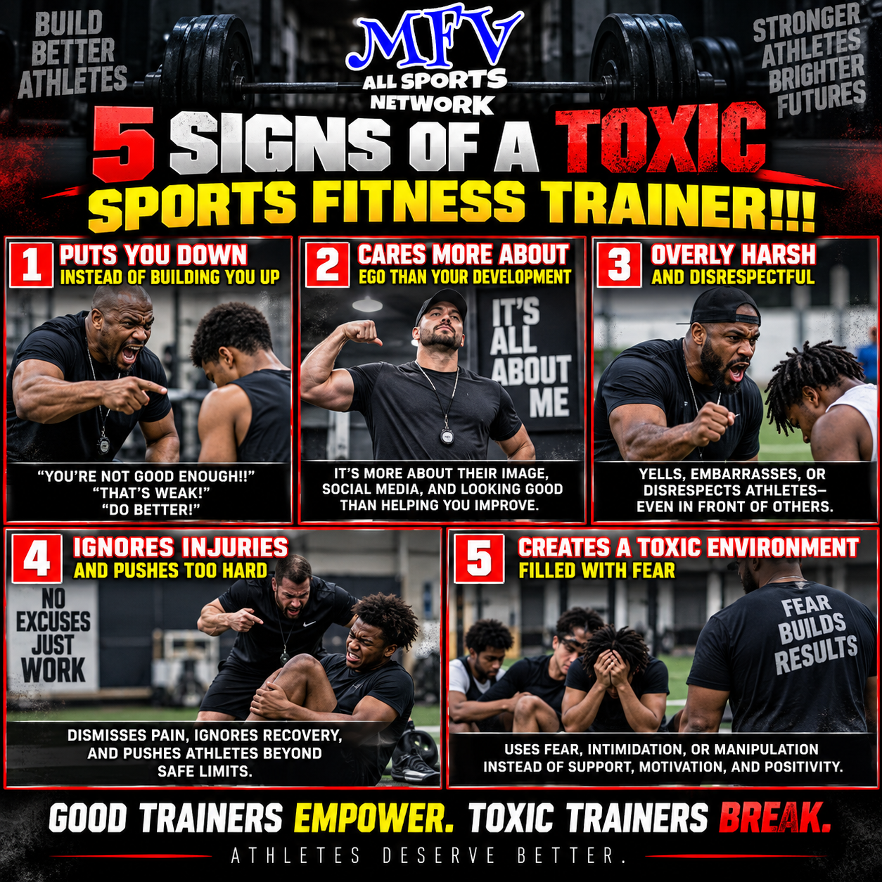 5 SIGNS OF A TOXIC SPORTS FITNESS TRAINER – 9/14/2026